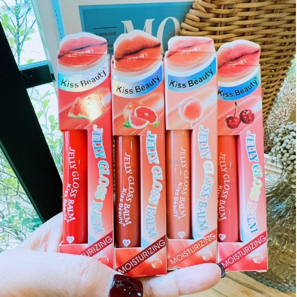 Kiss Beauty Volume Glow Jelly Gloss Balm ลิปบาล์มปากกา สีสันสดใส ฉ่ำวาว เติมเต็มริมฝีปาก