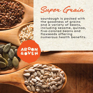 Sourdough super grain Wholewheat - 650g (ซุปเปอร์ ธัญพืช โฮลวีต) ยีสต์ธรรมชาติ 100%