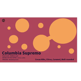 Offroast เมล็ดกาเเฟโคลอมเบียคั่วอ่อน/กลาง/เข้ม Columbia Supremo