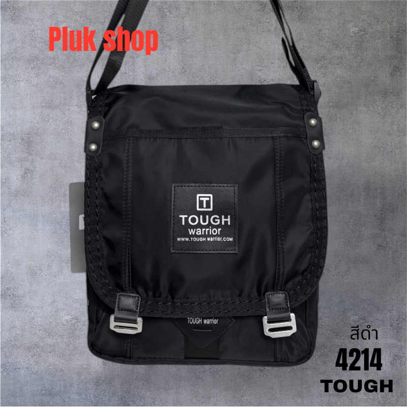 กระเป๋าสะพายข้างใบใหญ่ TOUGH รหัส T6109# ผ้าไนลอน สีดำ ผ้า2ชั้น ขนาด 31x25x11cm สำหรับทุกเพศทุกวัย