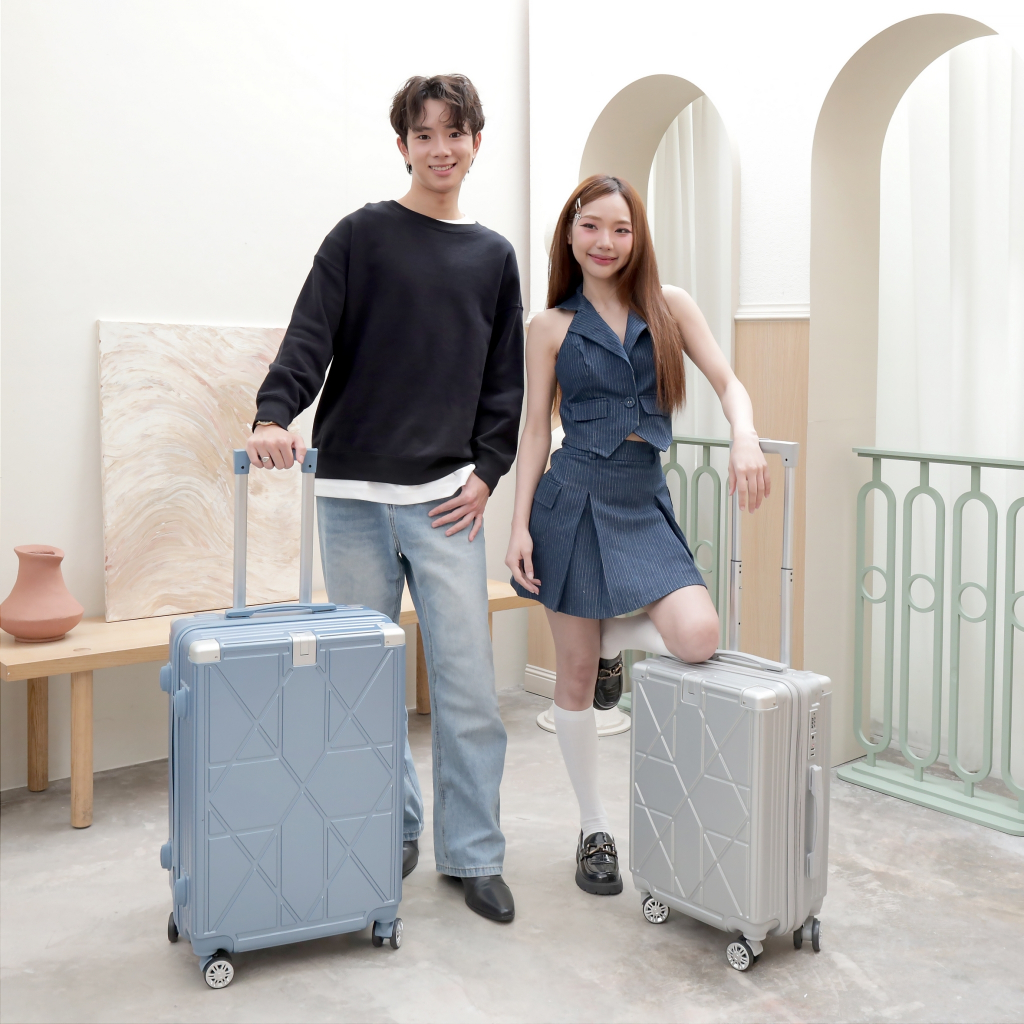 COLUMROO กระเป๋าเดินทางล้อลาก เฟรมซิป  TSA LOCK มีที่ห้อยสัมภาระด้านหน้า วัสดุ ABS ผสม PC  BF88