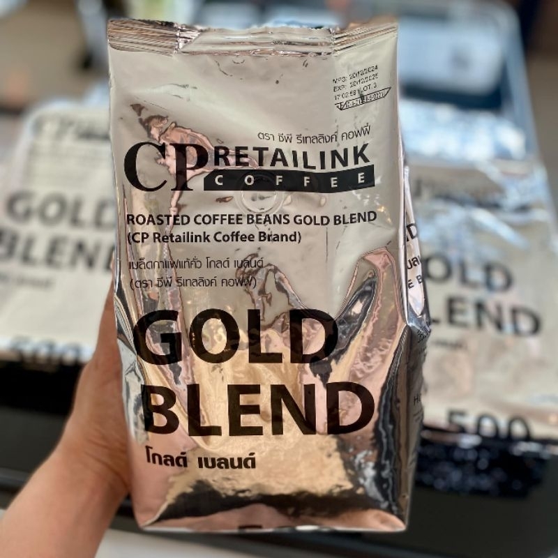 ✅️ส่งฟรี✅ยกลัง6ถุง เมล็ดกาแฟซีพี cp กาแฟมวลชน โกลด์เบลนด์ กาแฟเซเว่น 7-11