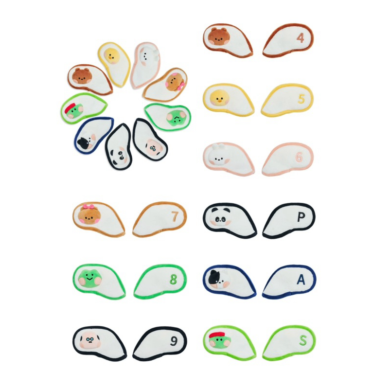 🇰🇷✨LINE FRIENDS GOLF minini IRON cover 9set ⛳️ 미니니 아이언커버 9EA✨🇰🇷