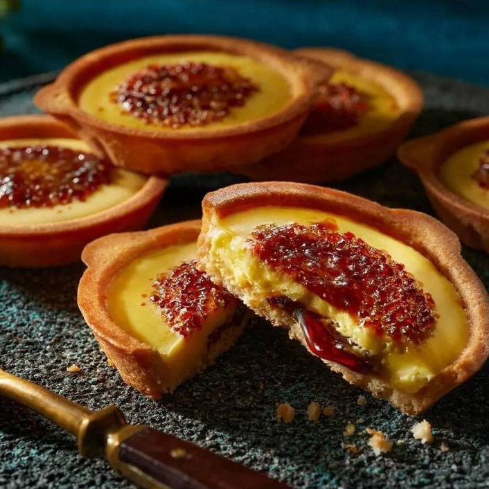 Brulee cream tart ครีมเนื้อนุ่มละลายพร้อมรสชาติคัสตาร์ดเข้มข้นพร้อมกลิ่นหอมของวานิลลามาดากัสการ์