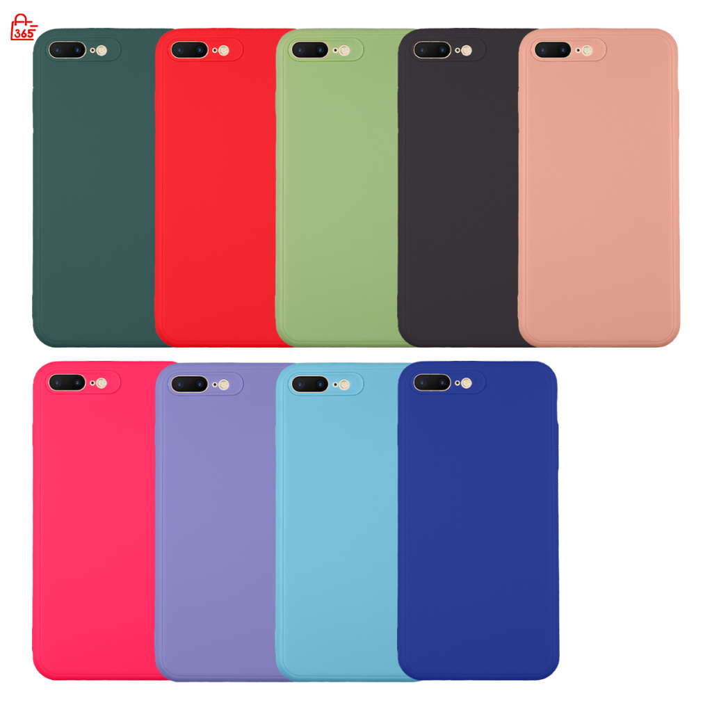 เคส สำหรับ iPhone 7 Plus 8 Plus เคสซิลิโคนนิ่ม กันกล้อง สีพาสเทล TPU หนา
