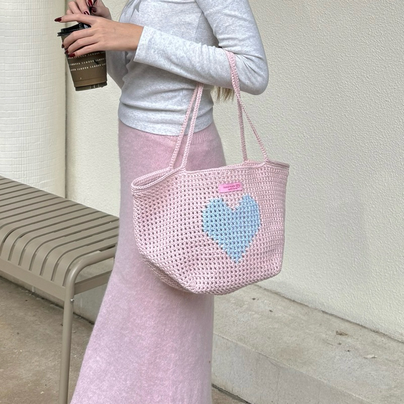 • ᵕ mesh big bag heart 🎒🎄🪒✨