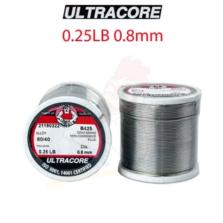 ตะกั่วบัดกรี ลวดบัดกรี 2เมตร ultracore 60/40 Solder Wire 2เมตร 0.25LB 0.25 ปอนด์ 0.25 ปอน 0.8mm 1.2mm 0.8มิล 1.2มิล