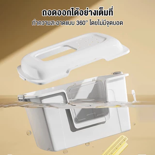 กระบะทรายแมวใหญ่ ขยายความยาวและความกว้าง ป้องกันการกระเด็นของทราย ปิดเปิดวัตถุประสงค์คู่ ห้องน้ำแมวCat litter box