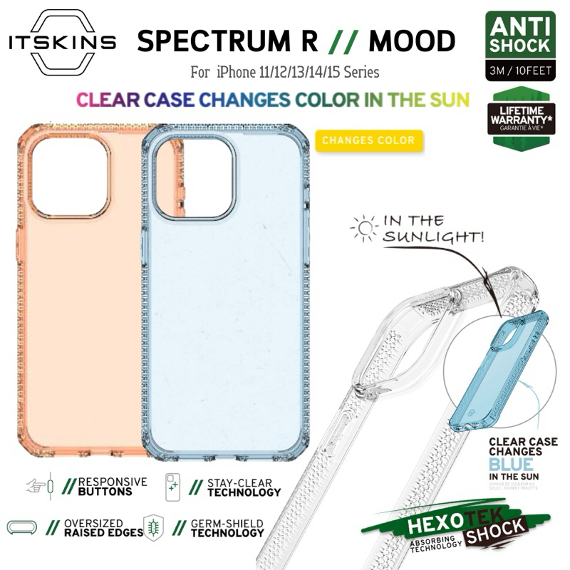 ITSKINS SPECTRUM R// MOOD Case เคสกันกระแทก สำหรับ iPhone X/11/12/13/14/15 เคสเปลี่ยนสีเมื่อโดนแดด