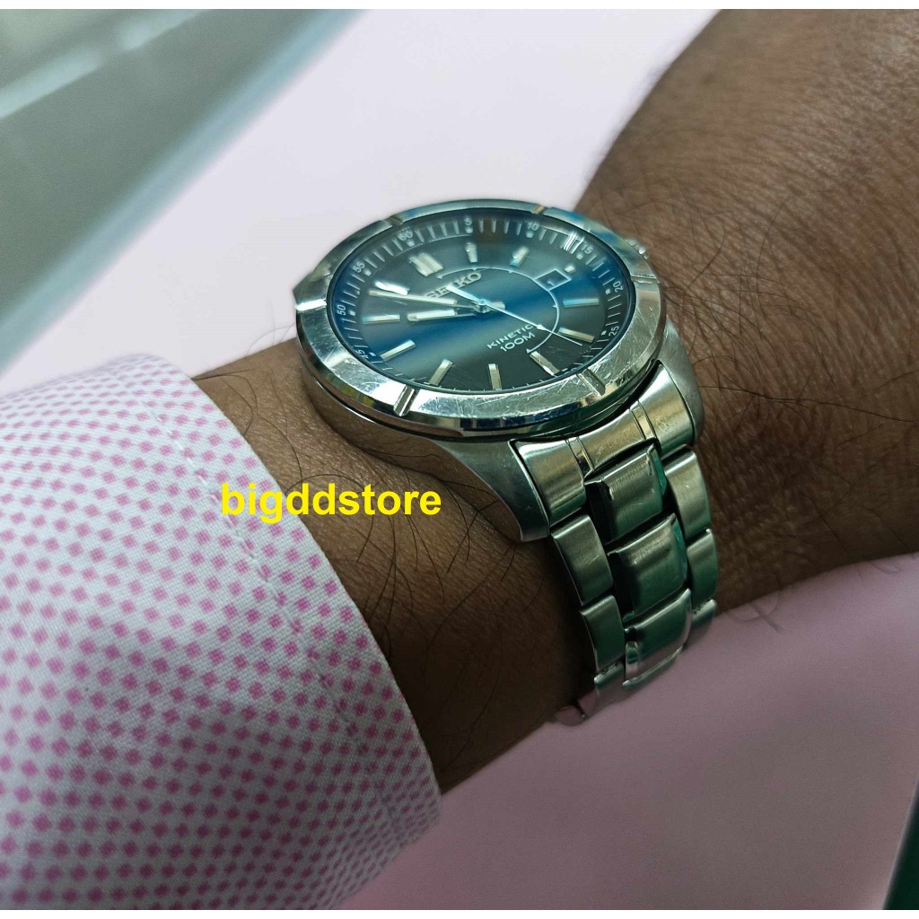 นาฬิกาผู้ชาย SEIKO kinetic รุ่น 5M62-0DA0 Second Hand เดินปกติ แท้ทุกชิ้น ไม่เคยซ่อม  แบตเพิ่งเปลี่ย