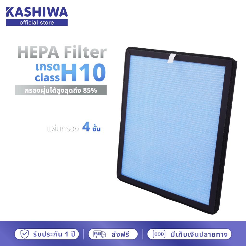 ไส้กรองเครื่องฟอก KASHIWA IM-001 (H10) (ขนาด 27x30.8x2.3cm.) Air Purifier Filter