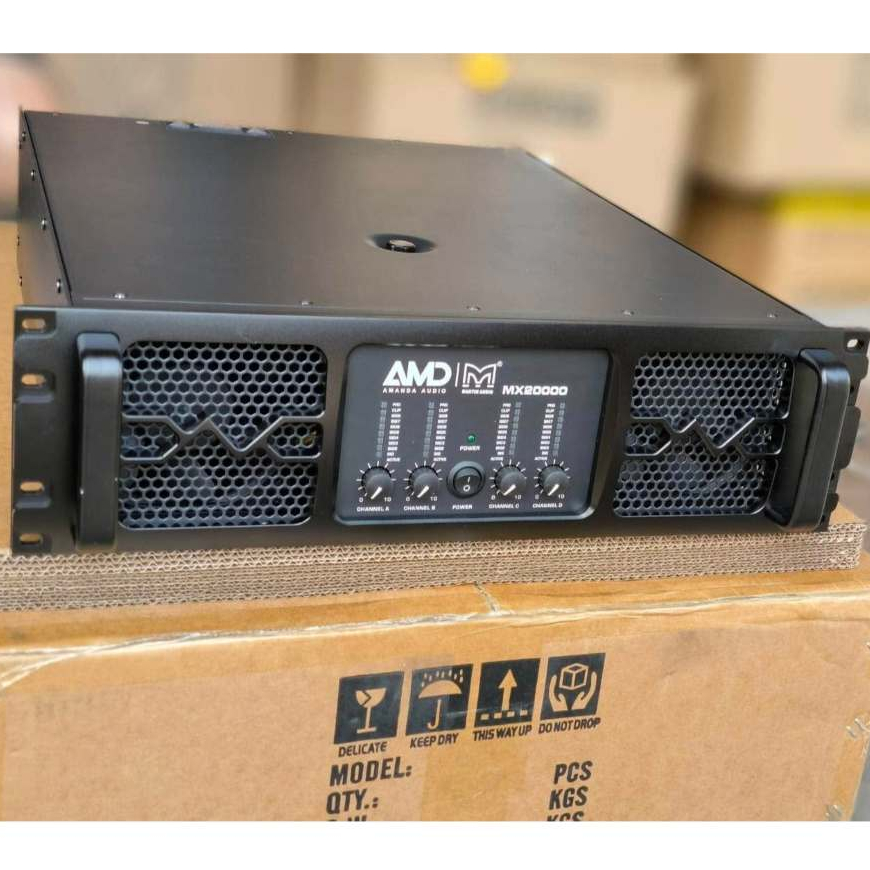 เพาเวอร์แอมป์ AMDMARTIN MX20000 ท๊อปสุดในรุ่น กำลังวัตต์จัดเต็ม 4แชลแนล หม้อแปลงใหญ่ อะไหล่ข้างในดีเ