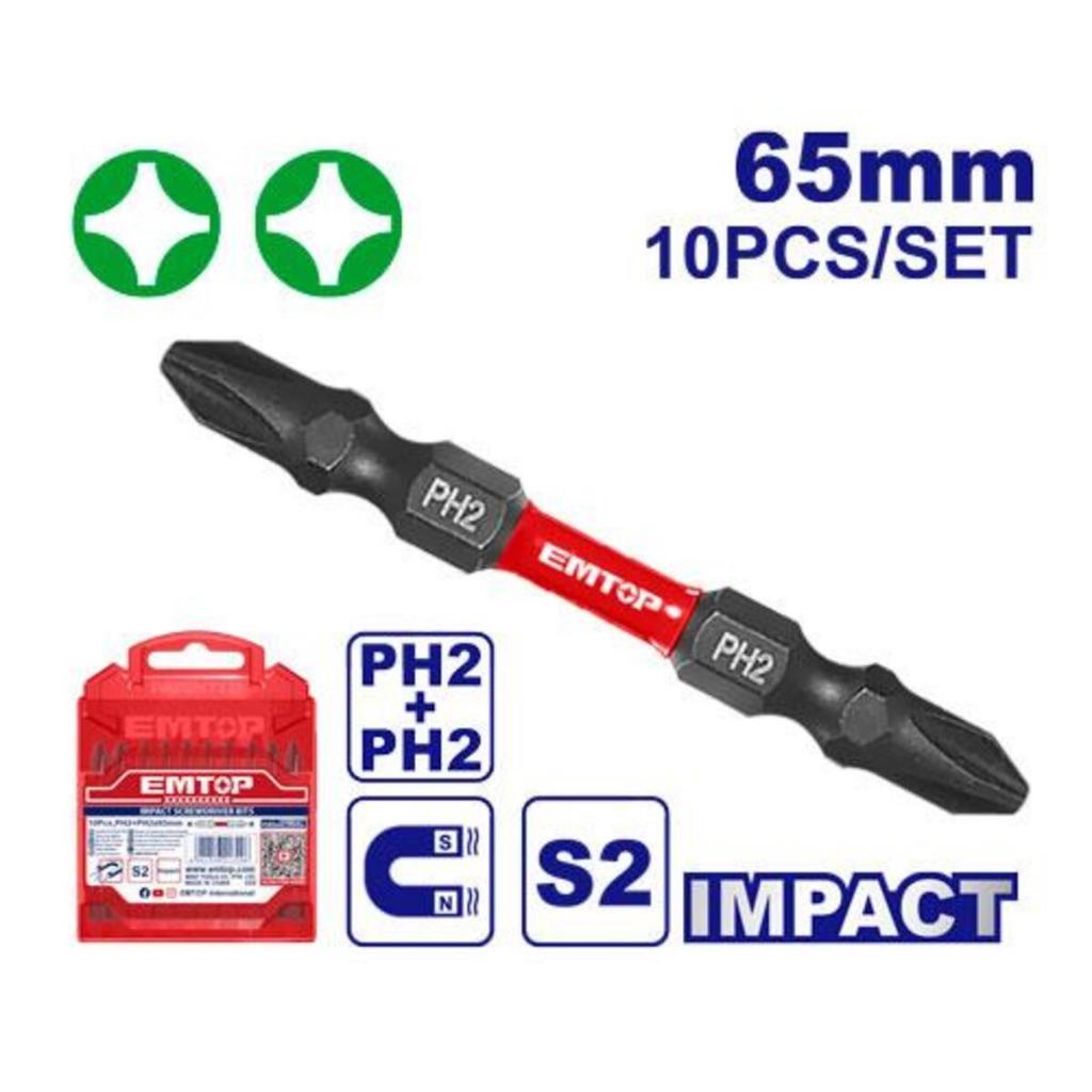 Emtop ดอกไขควงกระแทก รุ่น ESBTMPH233