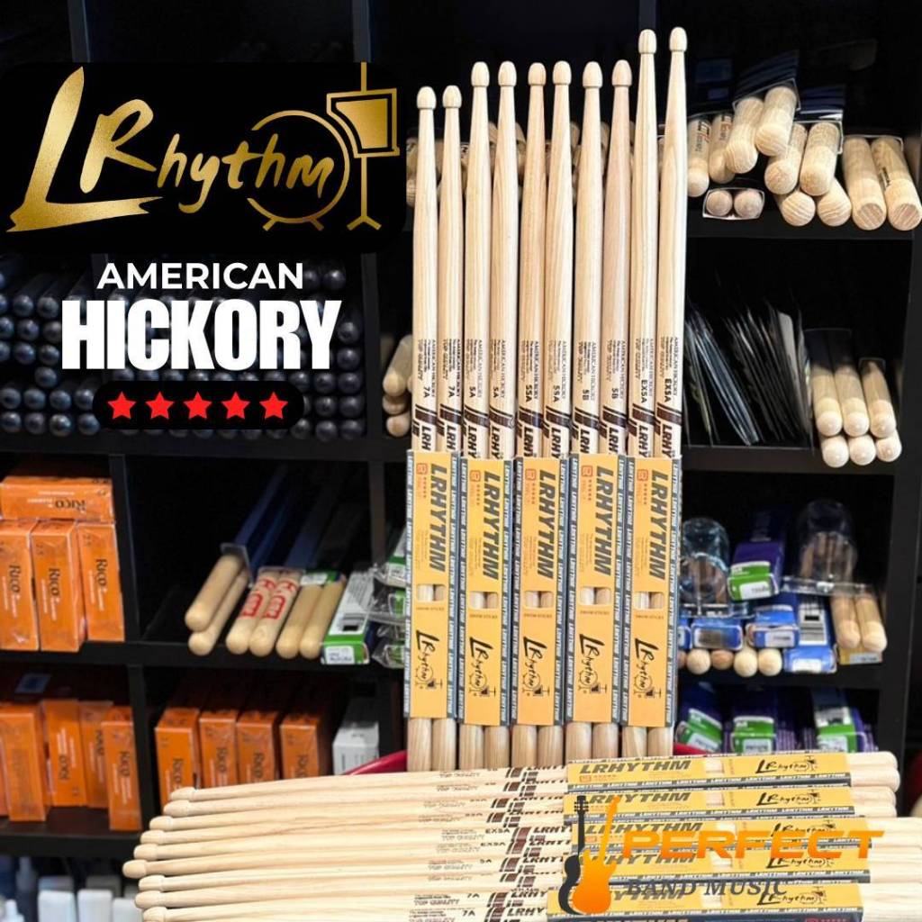 ไม้กลอง LRhythm American Hickory มี3ขนาด 5A 5B 7A สินค้าพร้อมส่ง