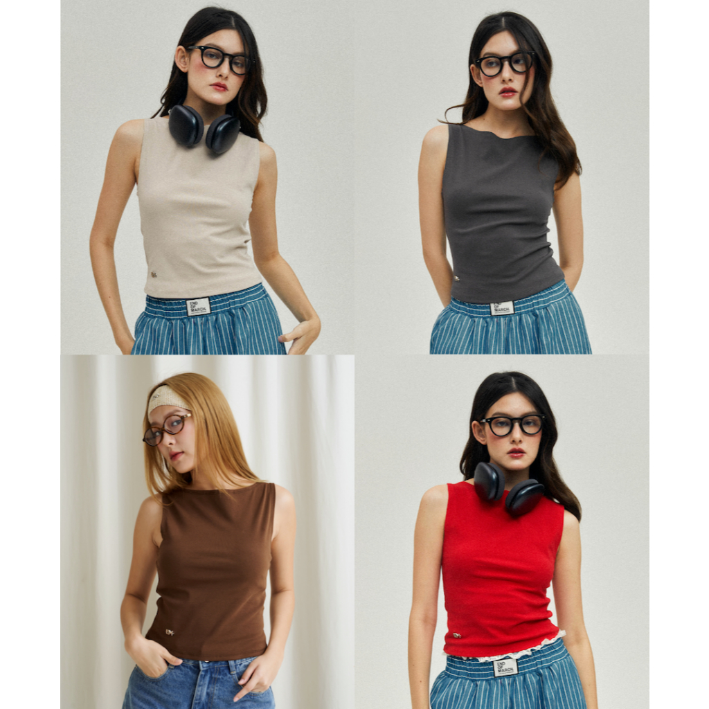 ENDOFMARCH | ROMA BASICS SLEEVELESS เสื้อแขนกุดสไตล์ old money