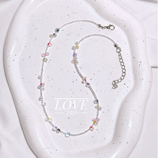 🎉🎉สร้อยคอ handmade ลูกปัดญี่ปุ่นจิ๋ว สีเงิน 🎉🎉