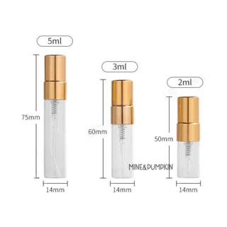 【M&P】ขวดแบ่งน้ำหอม ขวดสเปรย์แก้ว ฝาอลูมิเนียม 2 / 3 / 5ml