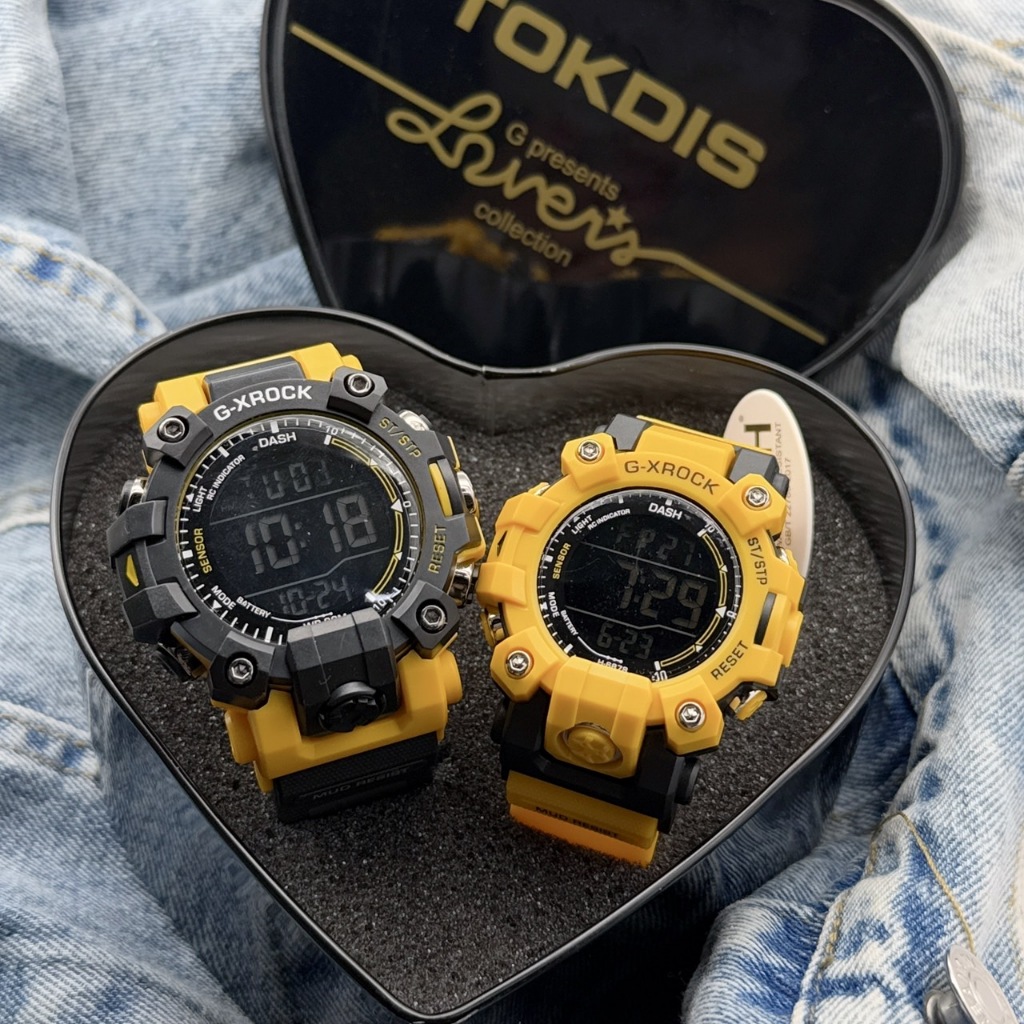 Dash นาฬิกาคู่รักสปอร์ต สายยาง ใส่สบาย  สายนิ่ม มี เวลา วันที่ ครบ