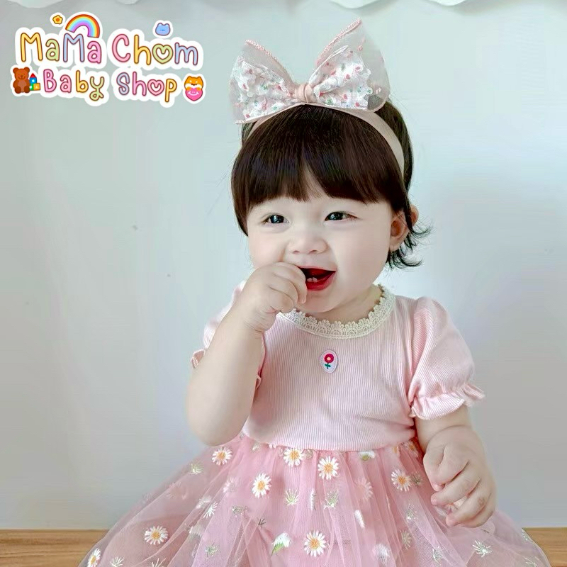 🇹🇭พร้อมส่ง🇹🇭ที่คาดผมเด็กสไตล์คุณหนู โบว์ประดับผมเด็กอ่อน2-18เดือน - รูปที่ 3