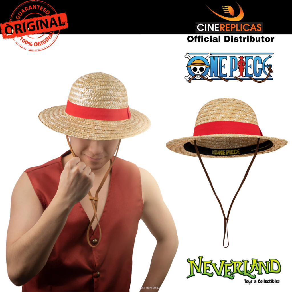 (Cinereplicas) One Piece Luffy Official Hat Netflix Edition Straw Hat