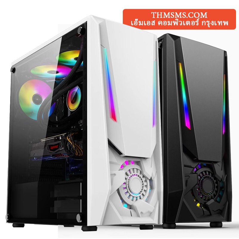EVESKY Destroyer เคสคอมพิวเตอร์เดสก์ท็อป DIY ด้านข้างโปร่งใส RGB เกมระบายความร้อนด้วยน้ำ ATX บอร์ดขนาดใหญ่เคสคอมพิวเตอร์