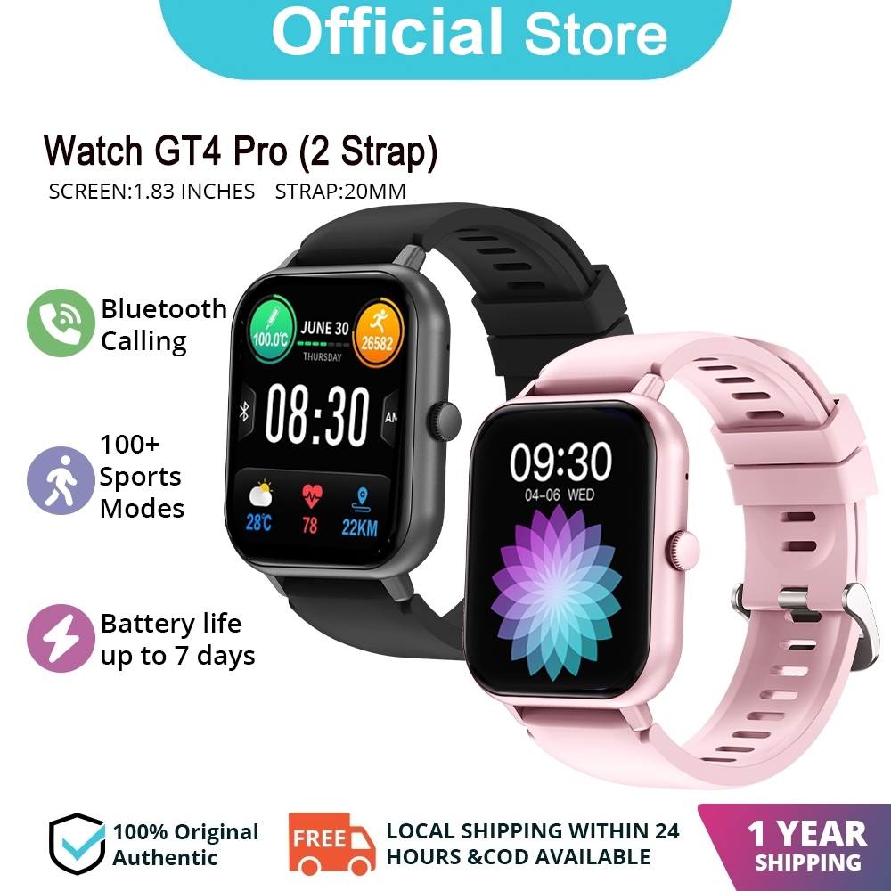 2025 สไตล์ใหม่ GT4 Pro นาฬิกาสปอร์ตสมาร์ท IP68 แตะหน้าจอ การตรวจสอบสุขภาพ รองรับภาษาไทย Android iOS