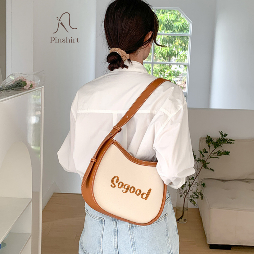 กระเป๋าปักชื่อ รุ่น SoGood bag กระเป๋าสะพายข้าง