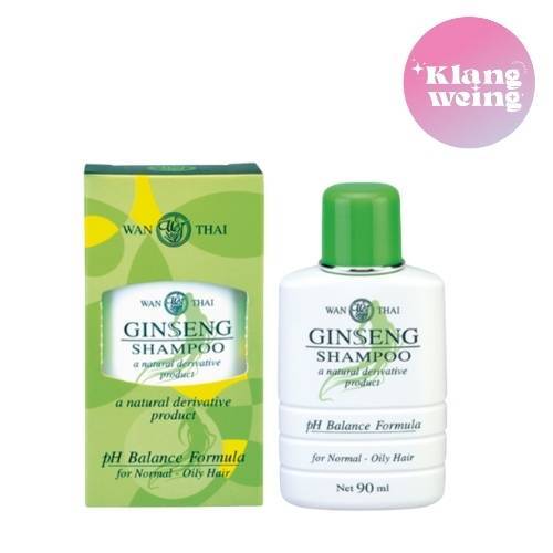 แชมพูโสม ว่านไทย สูตรสำหรับผมมัน 90mlและ150ml