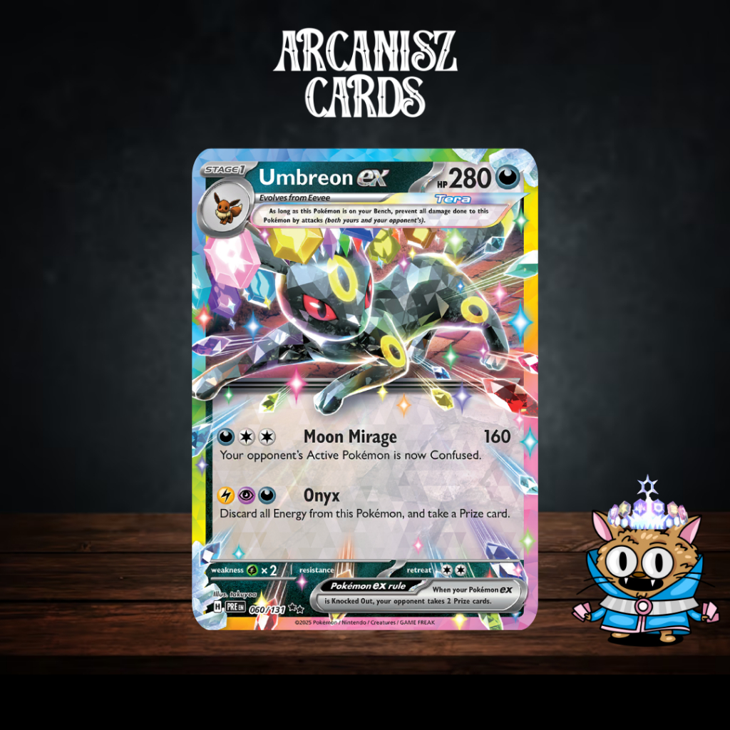 Umbreon ex Pokemon Prismatic Evolutions 060/131 การ์ดโปเกม่อนภาษาอังกฤษ