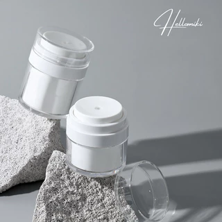 พร้อมส่ง ขวดปั๊มสุญญากาศ สําหรับใส่โลชั่น ครีม เจล เครื่องสําอาง ขนาด 15/30/50/80/100 ml.