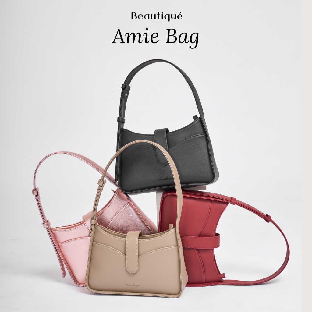 Beautiqué : Amie Bag กระเป๋าสะพายผู้หญิง วัสดุหนัง PU Premium