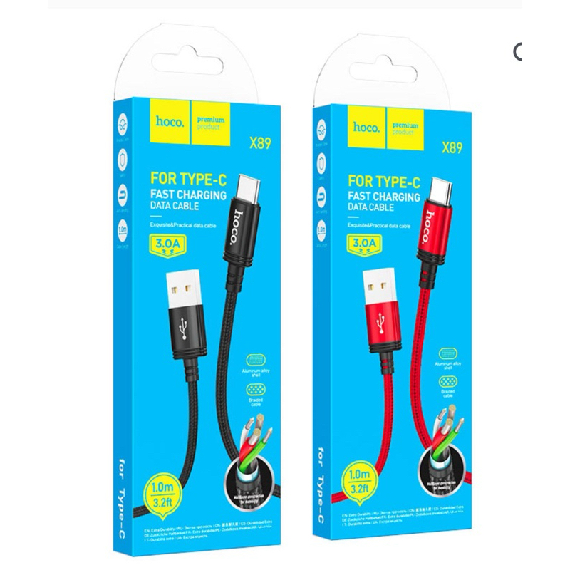 สาย Type-c micro lihgtning -hoco x89