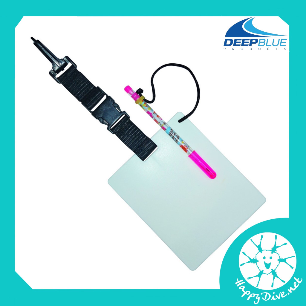 📖✨ Deep Blue Slate w. Quick Connect - กระดานเขียนใต้น้ำ มีดินสอและตัวเกี่ยว BC