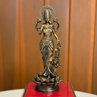 ปรับขนาดใหม่❗️ 🕉️พระแม่ลักษมี เหล็กน้ำพี้ สูง 9 นิ้ว ประทานความสำเร็จ ความรัก การเงิน ฟรีฐานรอง
