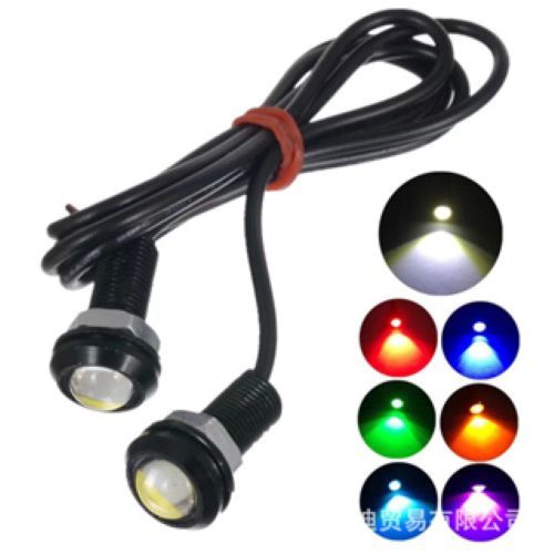 (ราคาต่อ 2 ชิ้น) ไฟตาแมว LED ไฟติดรถยนต์ ขนาด 18mm. มีระบบไฟ 12v และ 24v