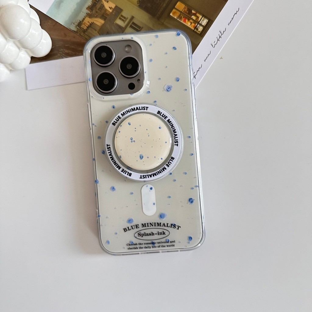 เคสไอโฟนmagsafe หินอ่อนจุดฟ้า (ip12-15promax)