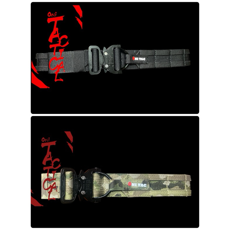 เข็มขัดทางยุทธวิธี ทรง Ronin Oni tactical Cobra fighter belt รุ่นหัวหนาตีตราCobra ที่หัวเข็มขัด