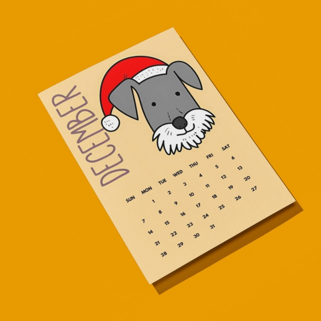 Calendar 2026 ปฎิทินขนาดเล็ก แบบพกพา ลายน้องหมาน่ารักๆ อัพเดททุกปี