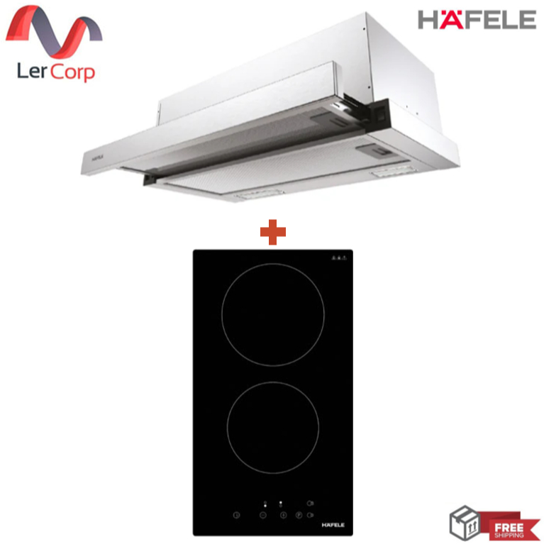 (Hafele) เครื่องดูดควันสลิมไลน์ ซีรีย์5 WINDY (538.86.131) + เตาอินดักชั่น มาตราฐาน ซีรี่ย์ IH302AP2 (538.46.000)
