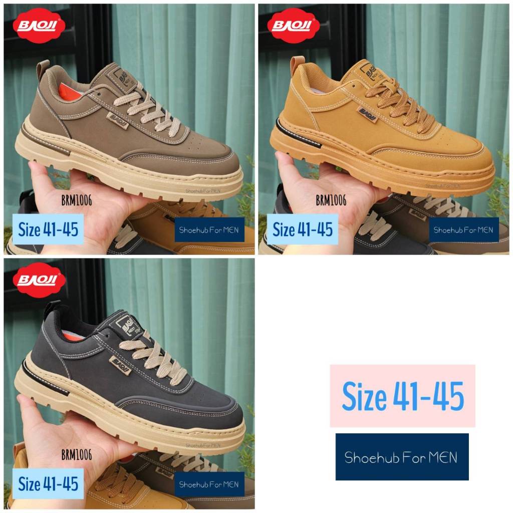 รองเท้า Baoji (ผู้ชาย 41-45) รุ่น BRM1006 (ลิขสิทธิ์แท้จากโรงงาน)