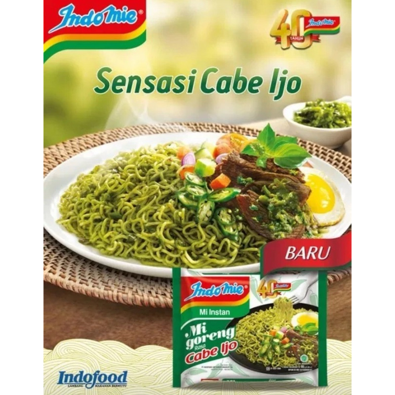 Indonesia Indomie Mi Goreng Cabe Ijo / Instant Noodles Green Chilli 90 gram