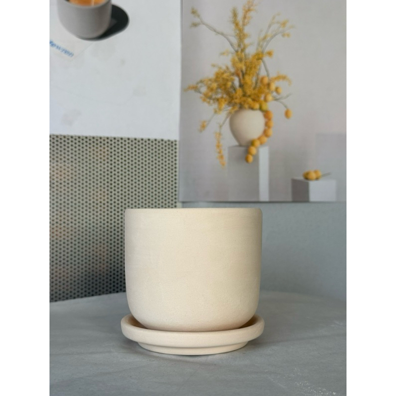 กระถางดินเผาขาว 3.3