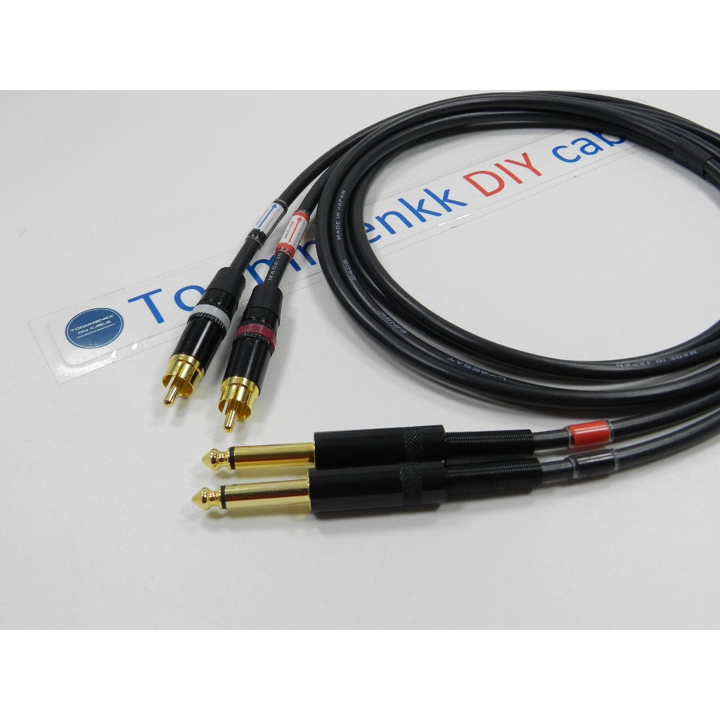 สายสัญญาณเสียงรุ่นเล็ก Canare L-4E5AT Rca to 6.35 Ts mono (L-R สองเส้นคู่)
