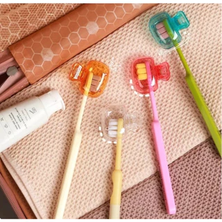 แบบพกพาเดินทางหัวแปรงสีฟันครอบคลุมแปรงสีฟันป้องกันหมวกแปรง พ็อด กรณีป้องกันแปรงสีฟันที่เก็บหัว