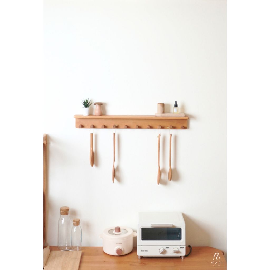 MAAI Design Sagaru Hanger ชั้นวางของเสริม ชั้นแขวน สไตล์มินิมอล มูจิ ไม้จริง