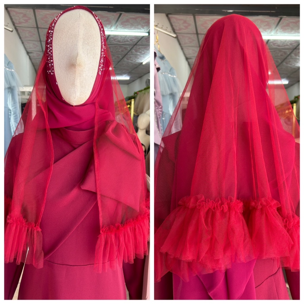 เวลผ้ามุ้งงานฟรุ้งฟริ้ง(มีหลายสี)