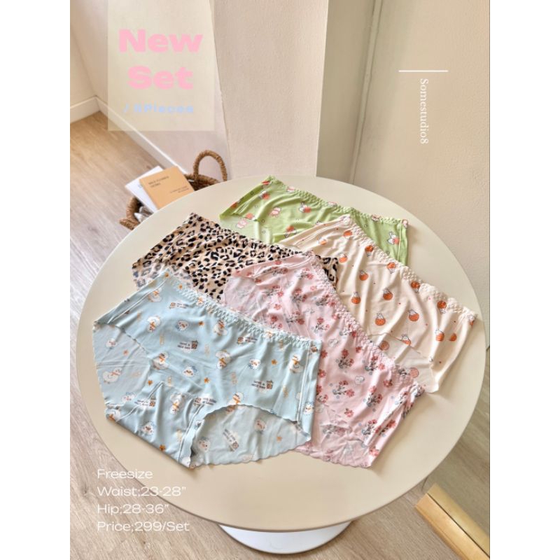 {พร้อมส่ง}setกกน.5ตัว เนื้อผ้านิ่มอย่างดีลายดีต่อใจทุกลายค่าา