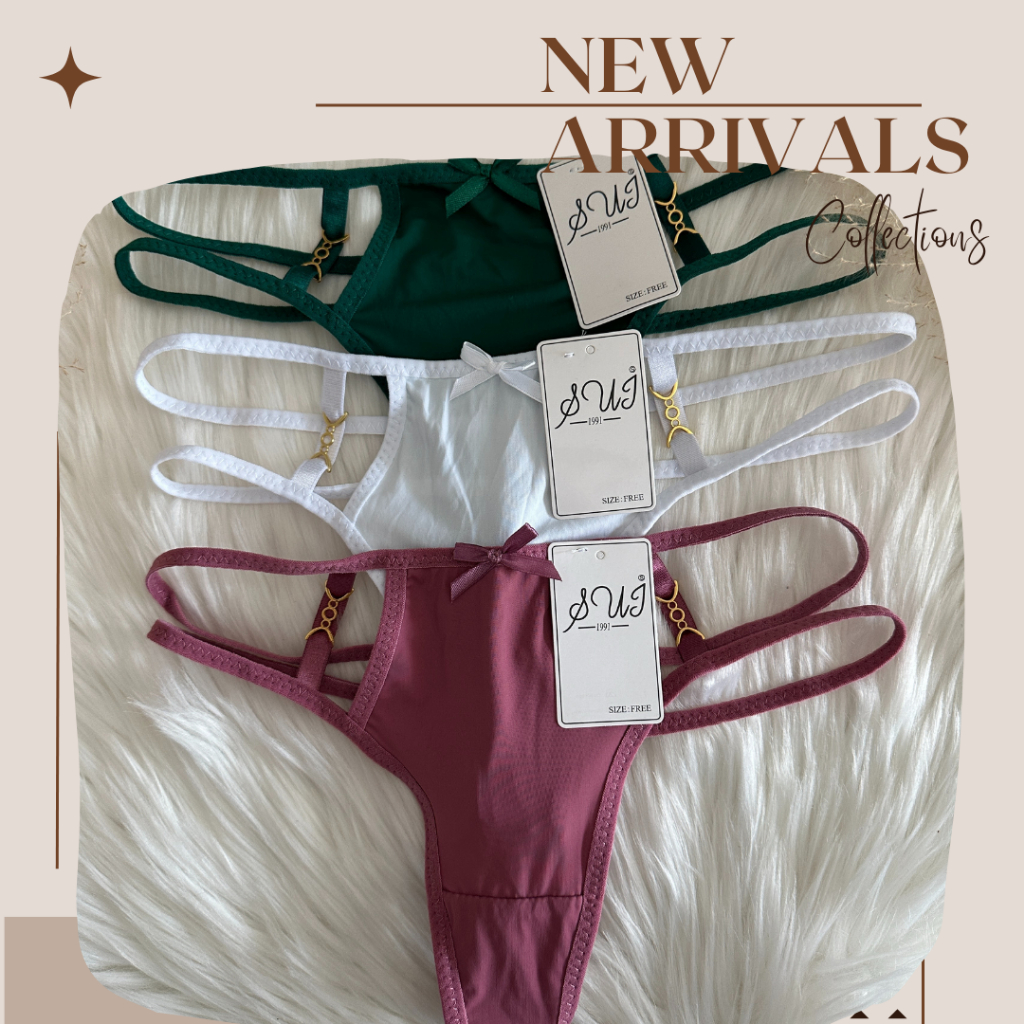 กางเกงชั้นในจีสตริง Thong panties (24047) สำหรับผู้หญิง เซ็กซี่ ใส่สบายมาก ผ้านุ่ม ไร้รอยต่อ ลื่น ลูกไม้ พร้อมส่ง