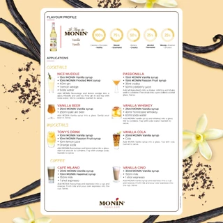 MONIN Vanilla Syrup น้ำเชื่อมกลิ่นวานิลลา 1L