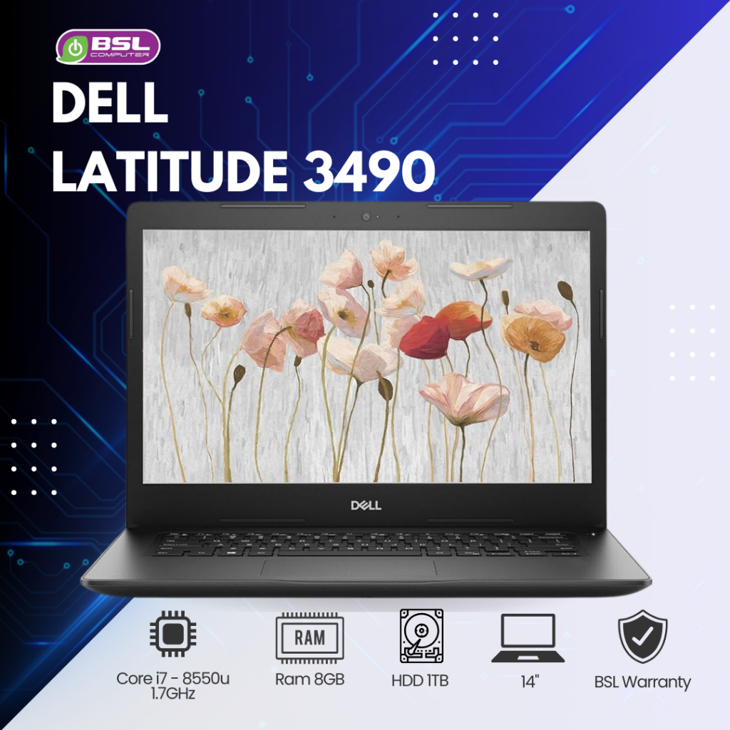 Notebook Premium Dell Latitude 3490 โน๊ตบุ๊คมือสอง แล็ปท็อปมือสอง USED Laptop